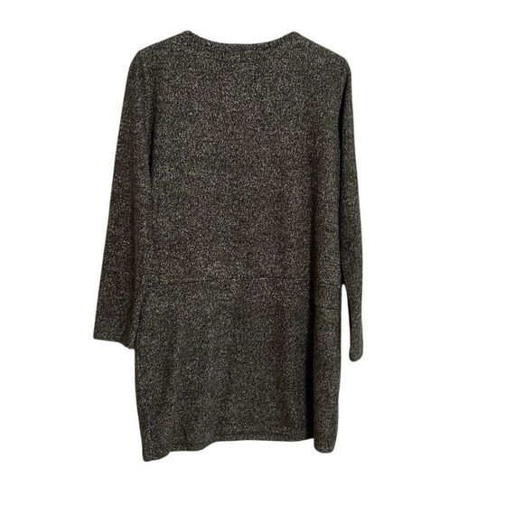 Le Lis Boucle Long Sleeve Zip Pockets Pullover Mini Sweater Dress Gray Medium - Picture 9 of 9